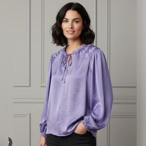 Philosophy Purple Satin Blouse Size Small